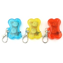 Pet Safety Bone Style LED Light Keyring Color Random